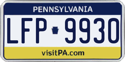 PA license plate LFP9930