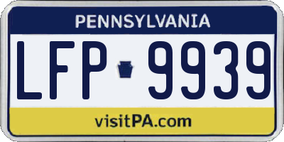 PA license plate LFP9939