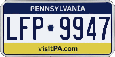 PA license plate LFP9947