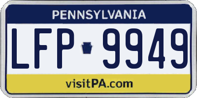 PA license plate LFP9949