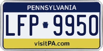 PA license plate LFP9950