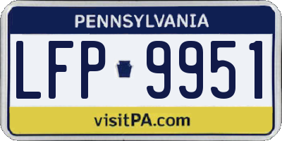PA license plate LFP9951