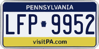 PA license plate LFP9952