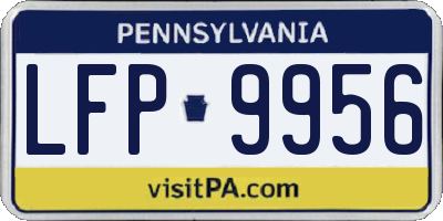 PA license plate LFP9956