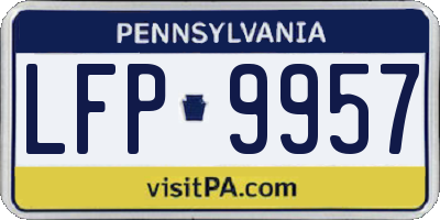 PA license plate LFP9957