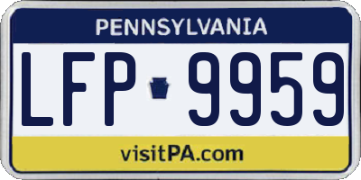 PA license plate LFP9959