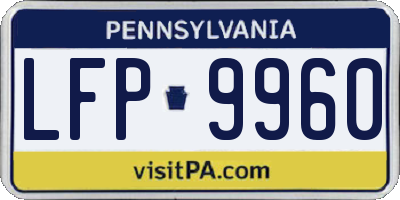 PA license plate LFP9960