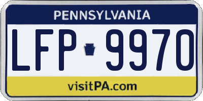 PA license plate LFP9970