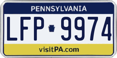 PA license plate LFP9974