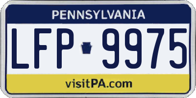 PA license plate LFP9975