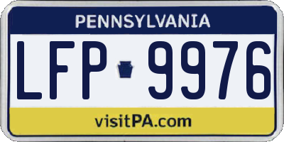 PA license plate LFP9976