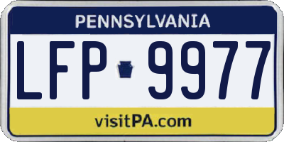 PA license plate LFP9977