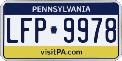 PA license plate LFP9978