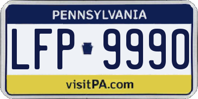 PA license plate LFP9990