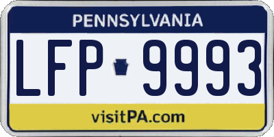 PA license plate LFP9993