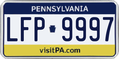 PA license plate LFP9997
