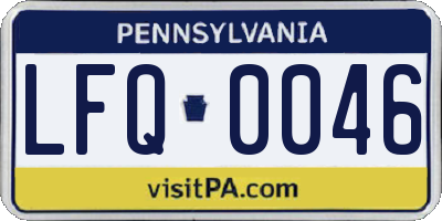 PA license plate LFQ0046