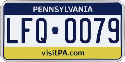 PA license plate LFQ0079