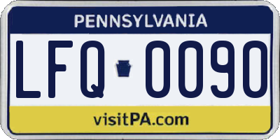 PA license plate LFQ0090