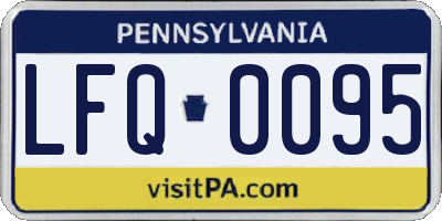 PA license plate LFQ0095