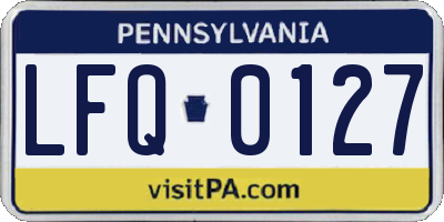 PA license plate LFQ0127