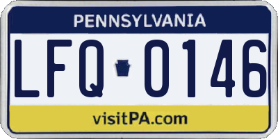PA license plate LFQ0146