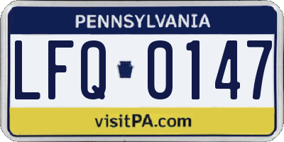 PA license plate LFQ0147