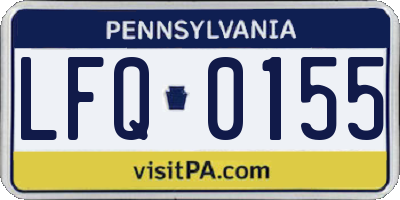 PA license plate LFQ0155