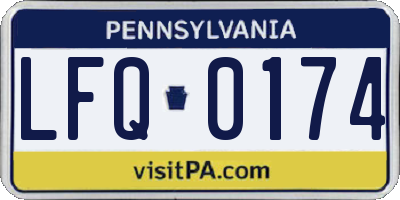 PA license plate LFQ0174