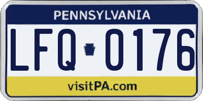 PA license plate LFQ0176