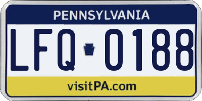 PA license plate LFQ0188