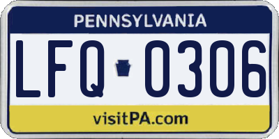 PA license plate LFQ0306