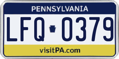 PA license plate LFQ0379