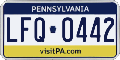 PA license plate LFQ0442