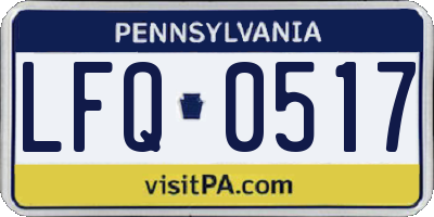 PA license plate LFQ0517