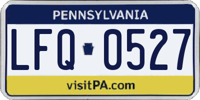 PA license plate LFQ0527
