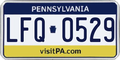 PA license plate LFQ0529