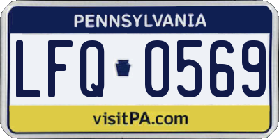 PA license plate LFQ0569