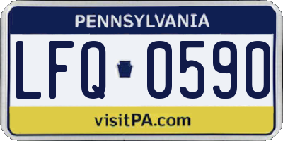 PA license plate LFQ0590