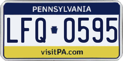 PA license plate LFQ0595