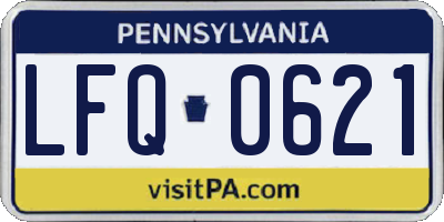 PA license plate LFQ0621
