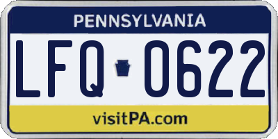 PA license plate LFQ0622
