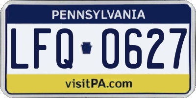 PA license plate LFQ0627