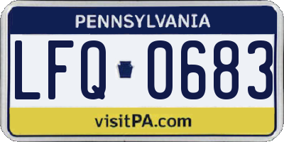 PA license plate LFQ0683