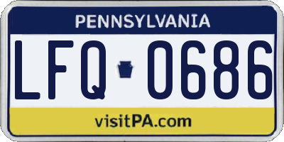 PA license plate LFQ0686