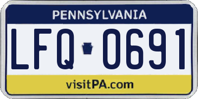 PA license plate LFQ0691