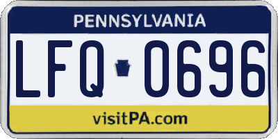 PA license plate LFQ0696
