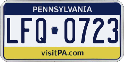 PA license plate LFQ0723