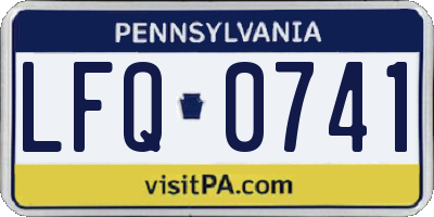 PA license plate LFQ0741