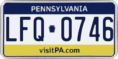 PA license plate LFQ0746
